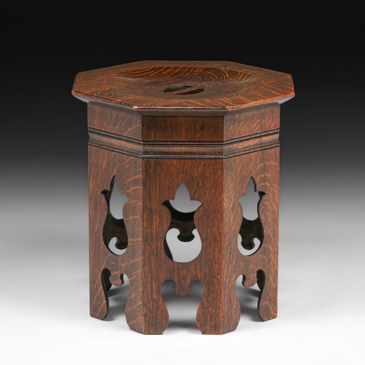 David Kendall - Phoenix Furniture Co Cutout Taboret c1895