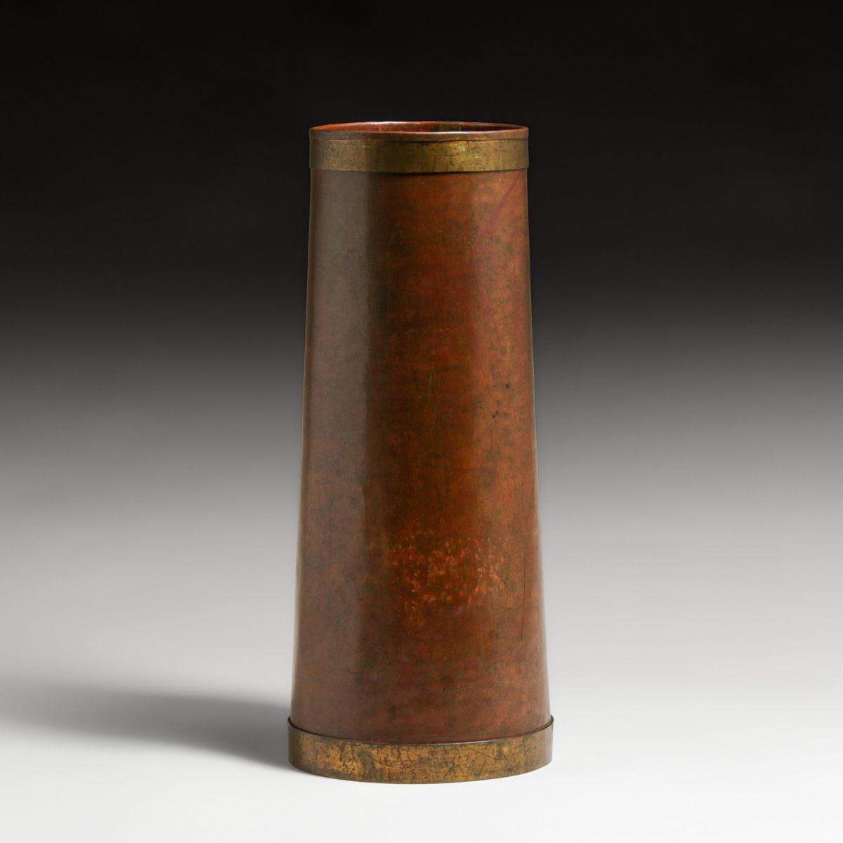 Thomas McGlynn Hammered Copper & Brass Vase c1912