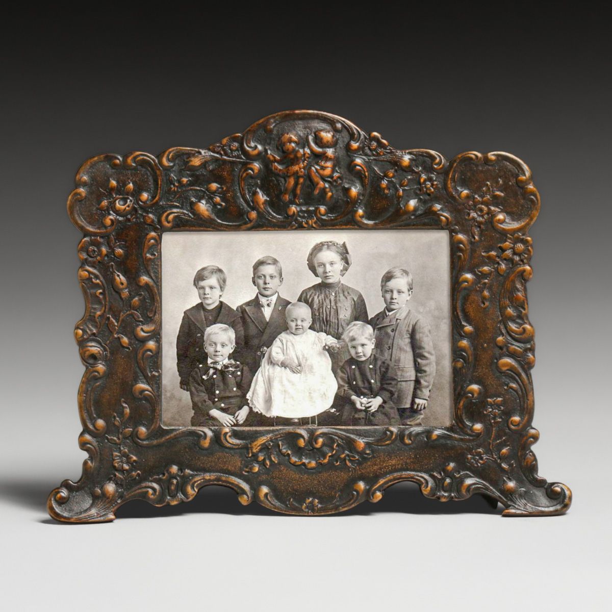 Marshall Field & Co - Chicago Aesthetic Movement Copper Picture Frame c1890s