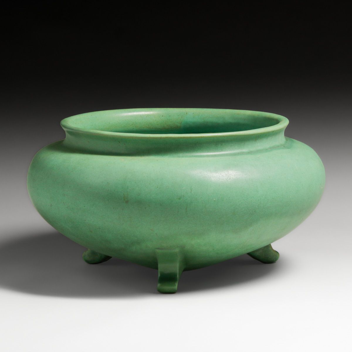 Teco Pottery #129 Matte Green Jardiniere c1910