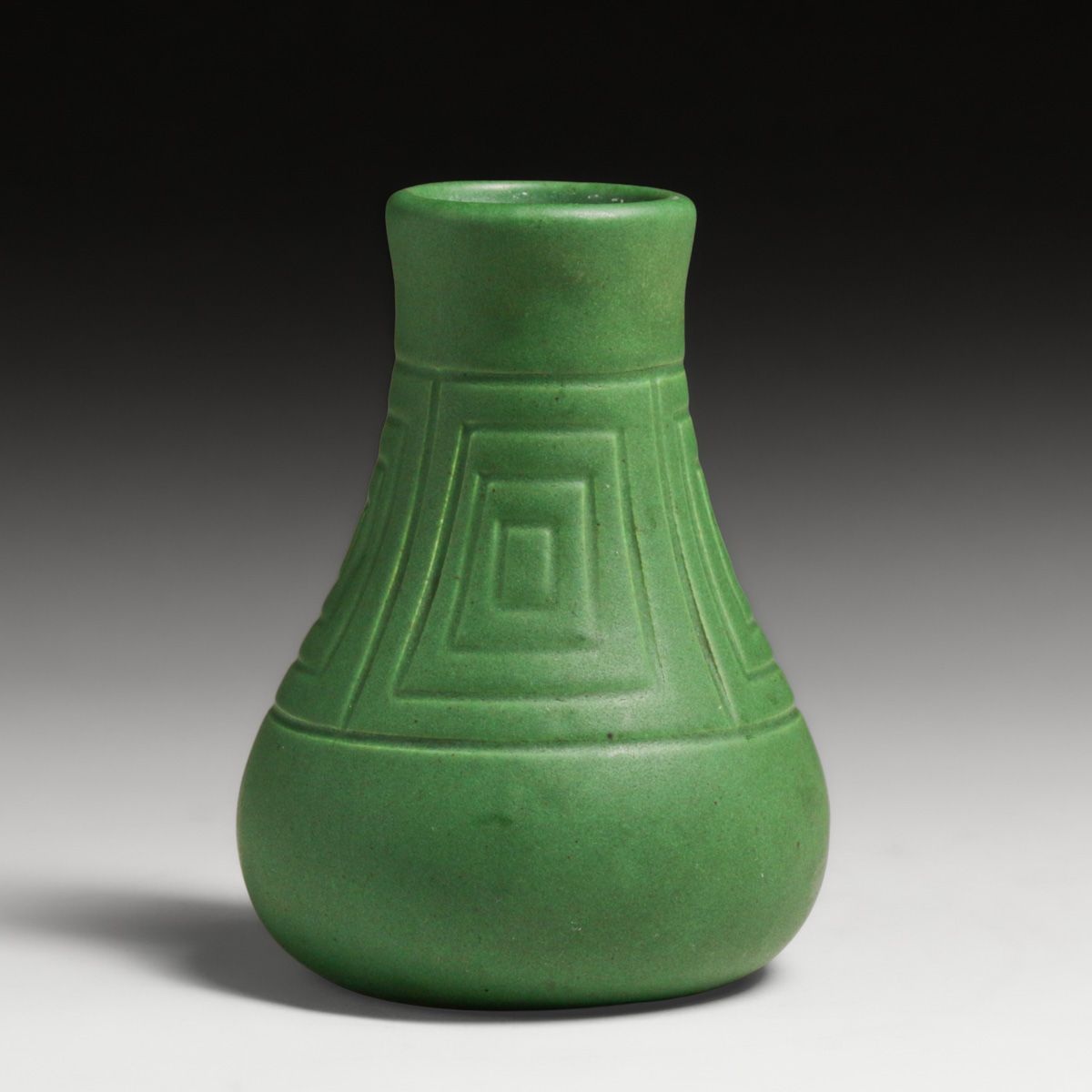 Owens Pottery #27 Matte Green Vase c1910