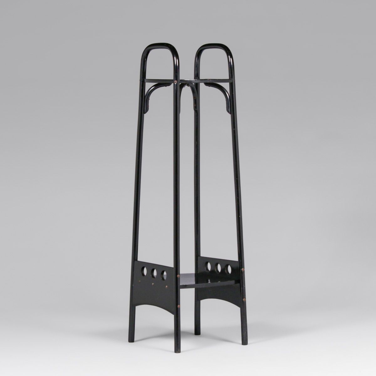 Josef Hoffmann - Thonet Black Lacquer Bentwood Plant Stand c1890s