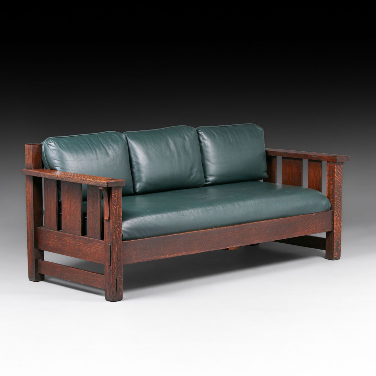 Lifetime Furniture Co Slatted Bench Settle c1910