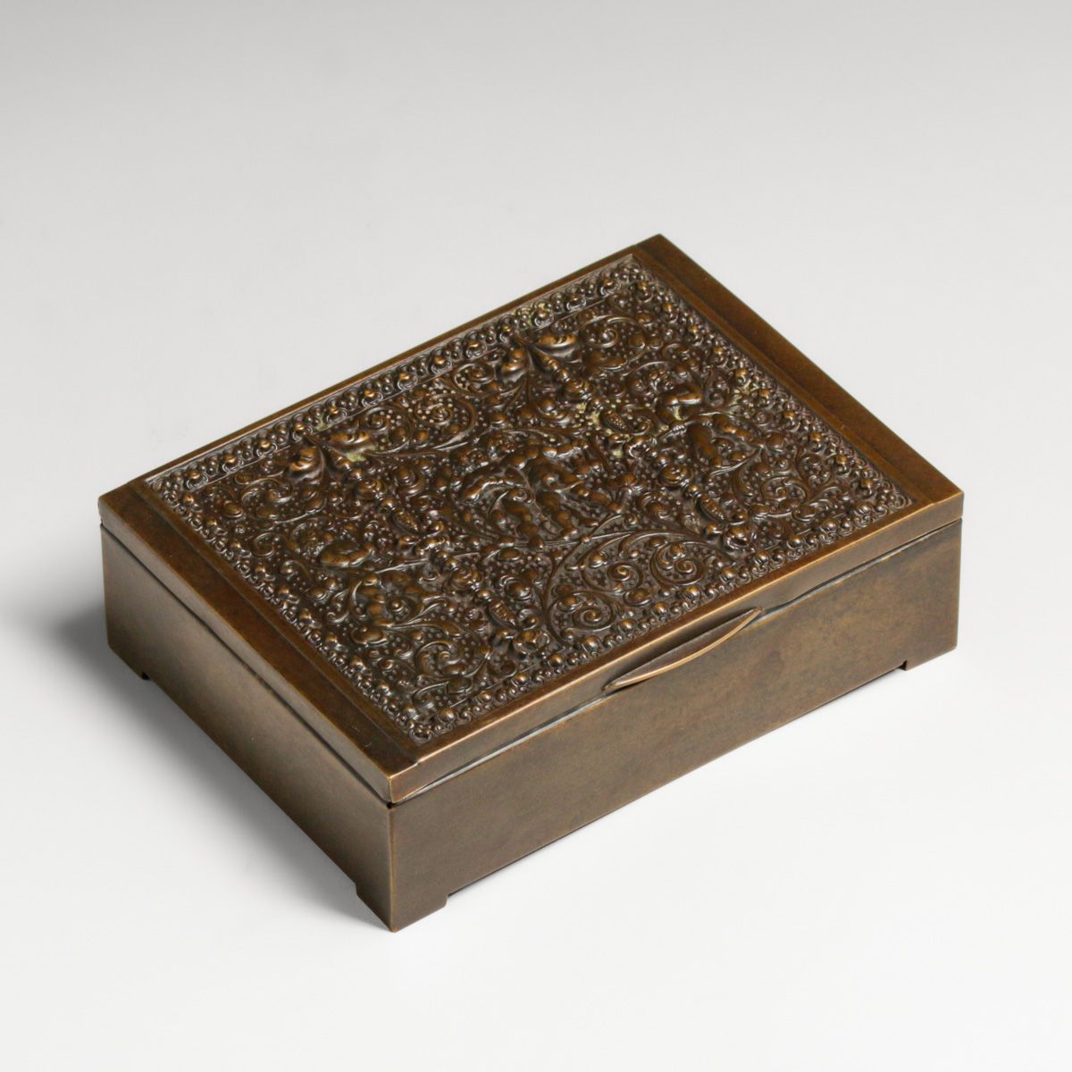 Erhard & Sohne - German Art Nouveau Brass Jewelry Box c1920