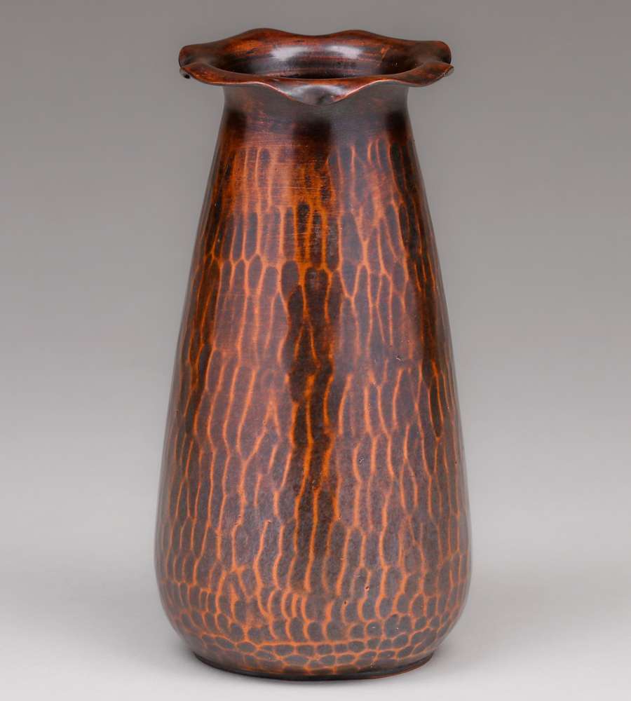 Roycroft Hammered Copper Flared Vase C S California Historical Design