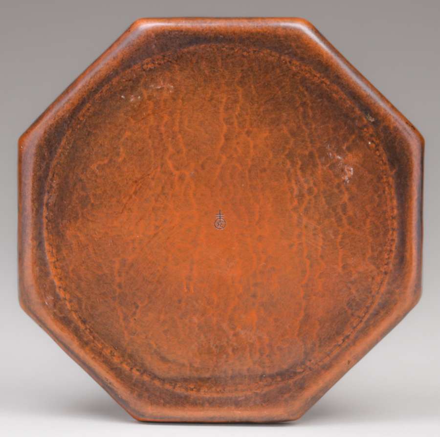 Roycroft Hammered Copper Octagonal Tray C S California Historical