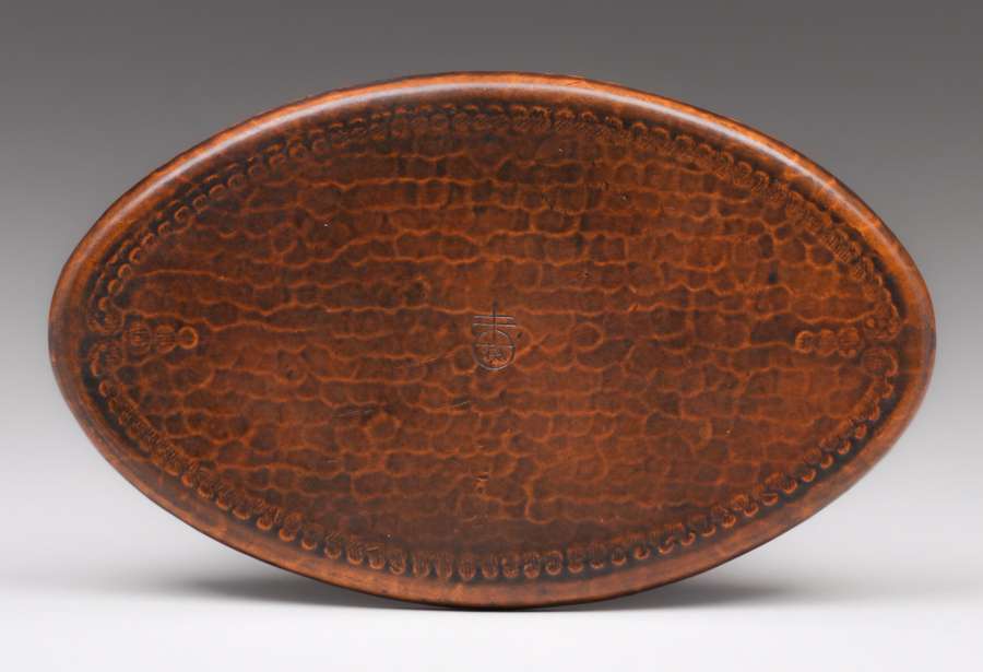 Roycroft Hammered Copper Oval Card Tray C S California Historical