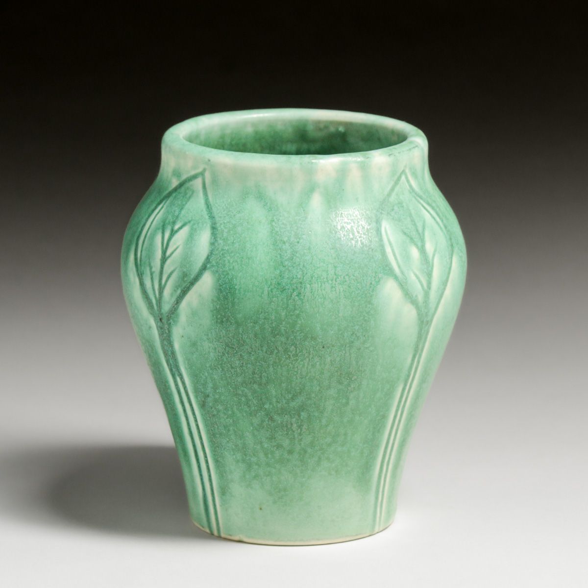 Rookwood Pottery Albert Munson Carved Matte Green Vase 1901