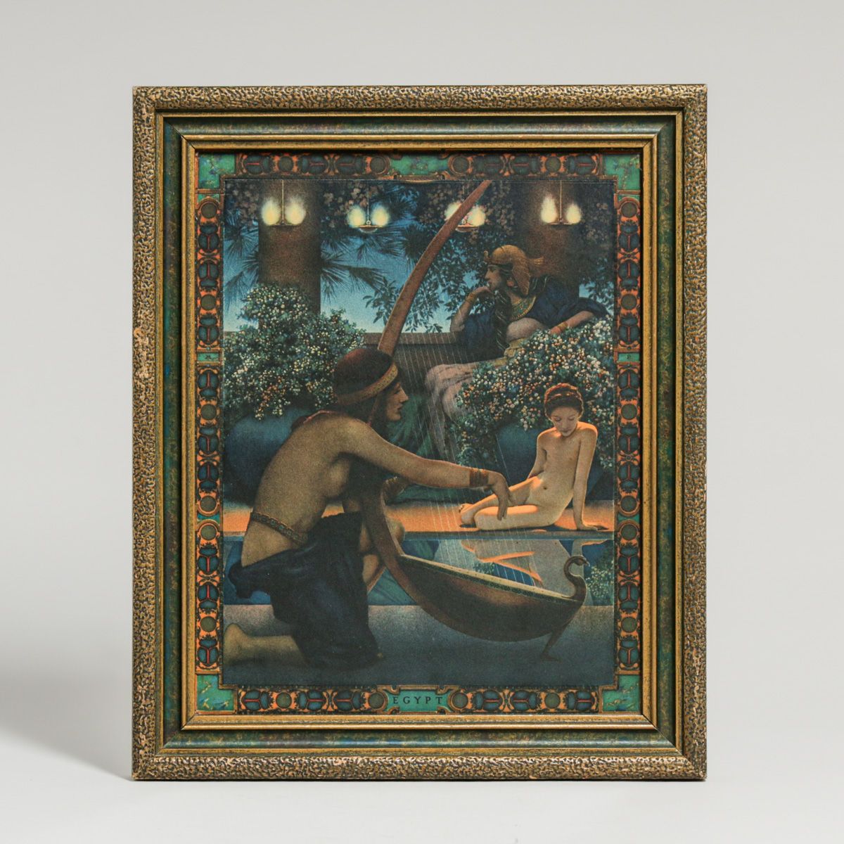 Maxfield Parrish (1870–1966) Art Deco Lithograph "Egypt" c1920s