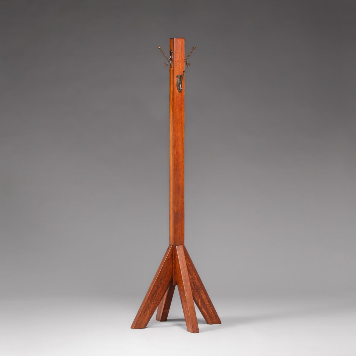 Lifetime Heavy Oak Coatrack c1910