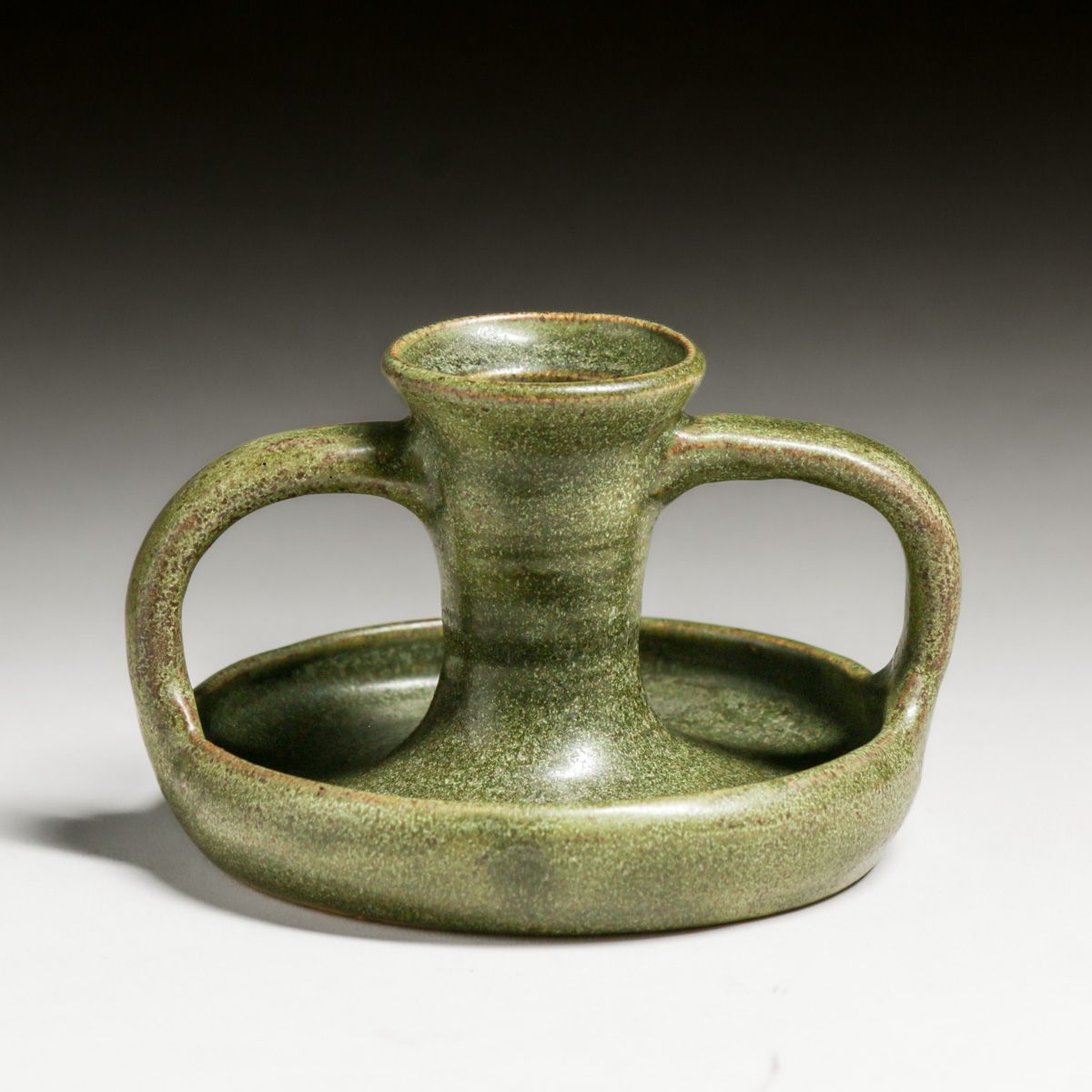 Walrath Pottery Two-Handled Candlestick c1910