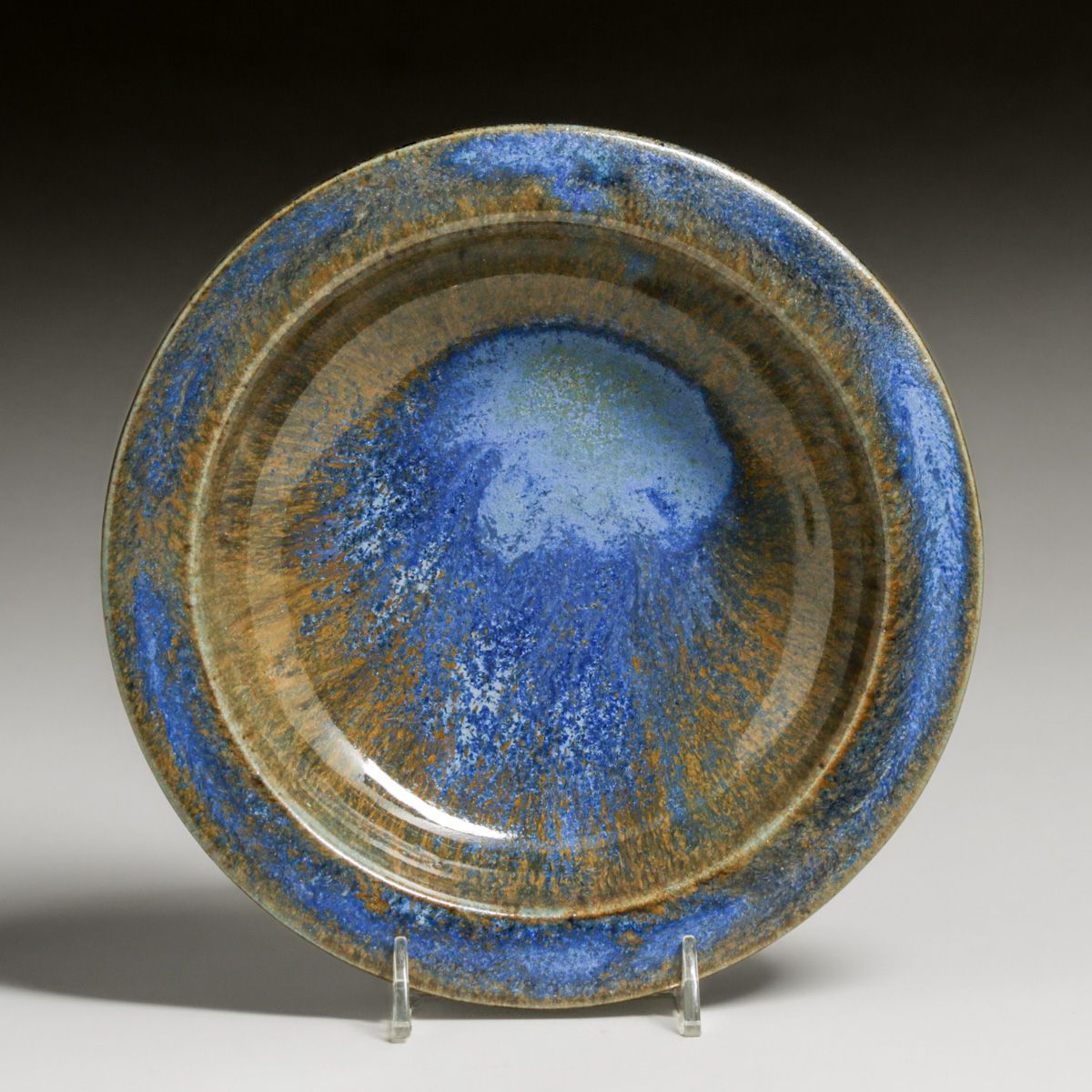 Fulper Pottery Blue Crystalline Bowl c1910s