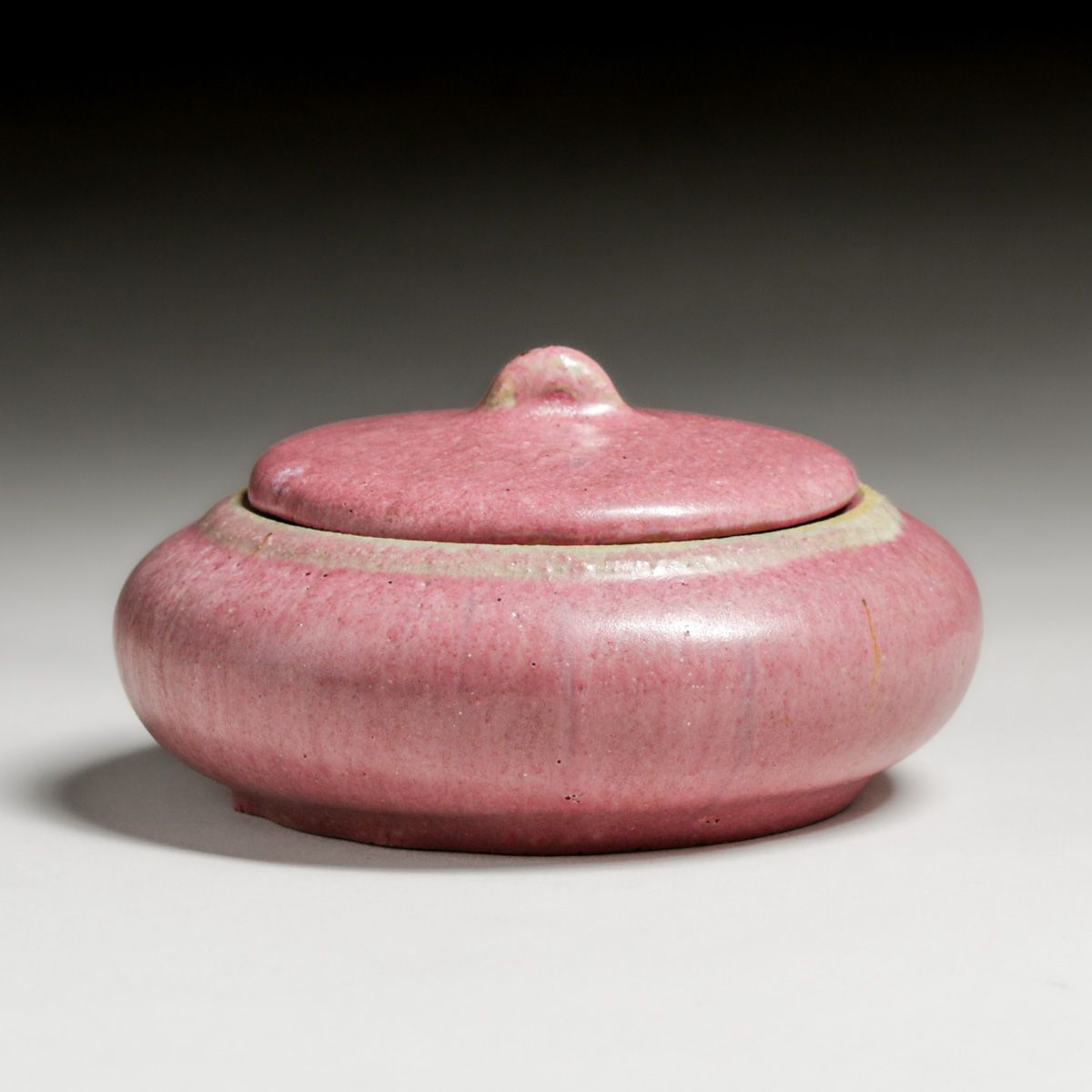 Rare Fulper Matte Pink Covered Bowl c1917-1920