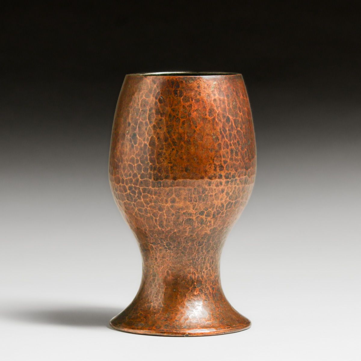 Early Dirk van Erp Hammered Copper Goblet c1908-1909