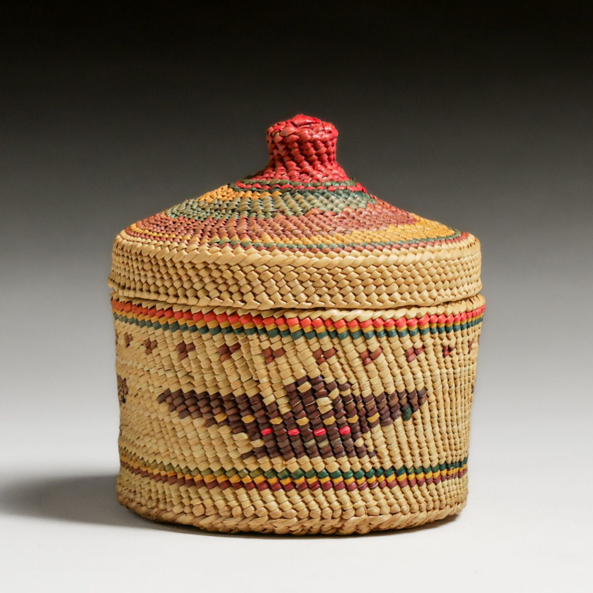 Northwest Coast - Makah Tribe Covered Eagly Basket c1910s