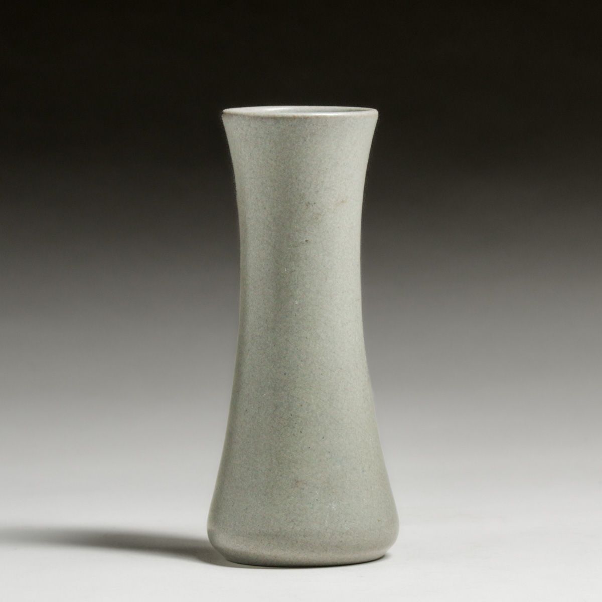 Marblehead Pottery Matte Grey Corseted Vase c1910