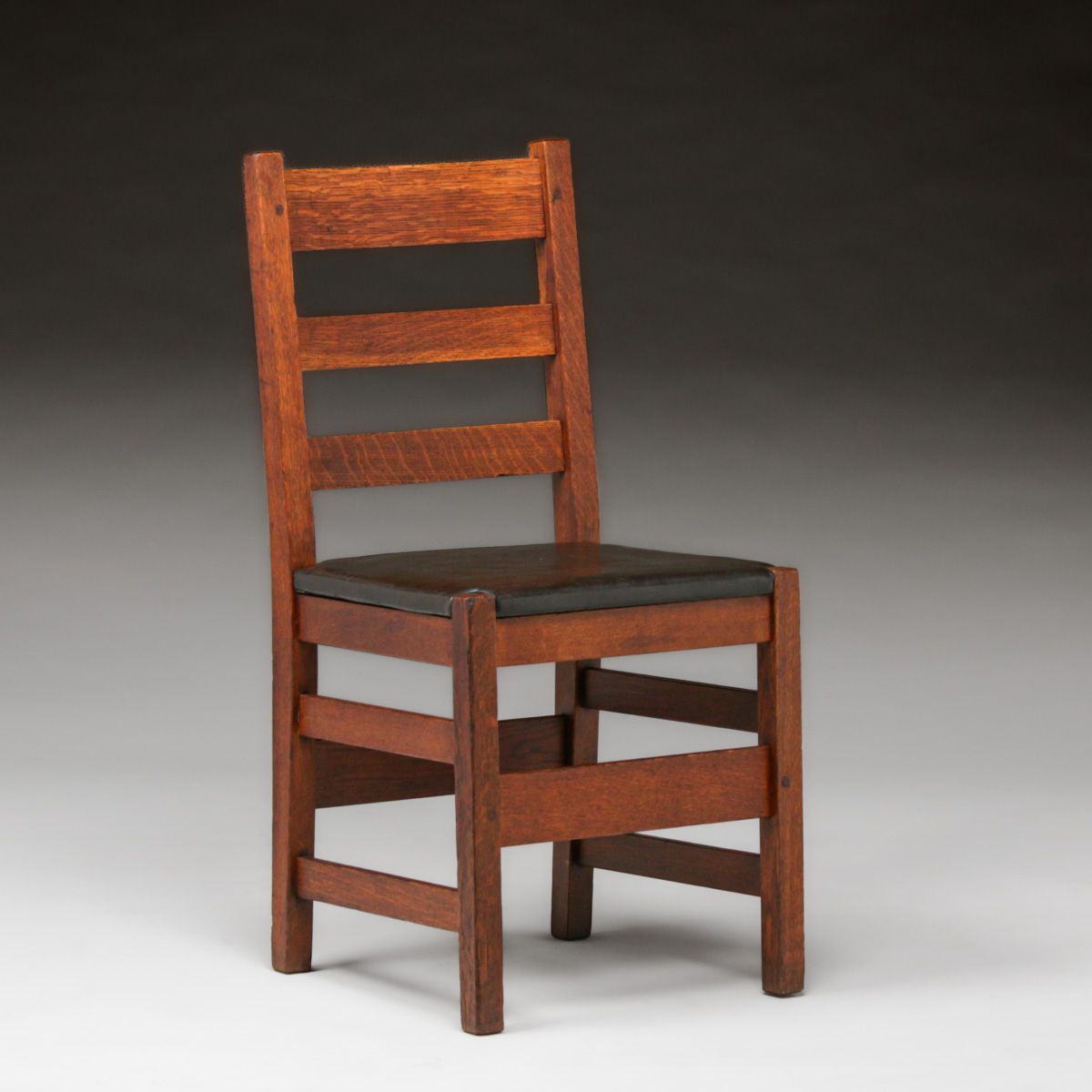 L&JG Stickley #1350 Oak Ladderback Side Chair c1910