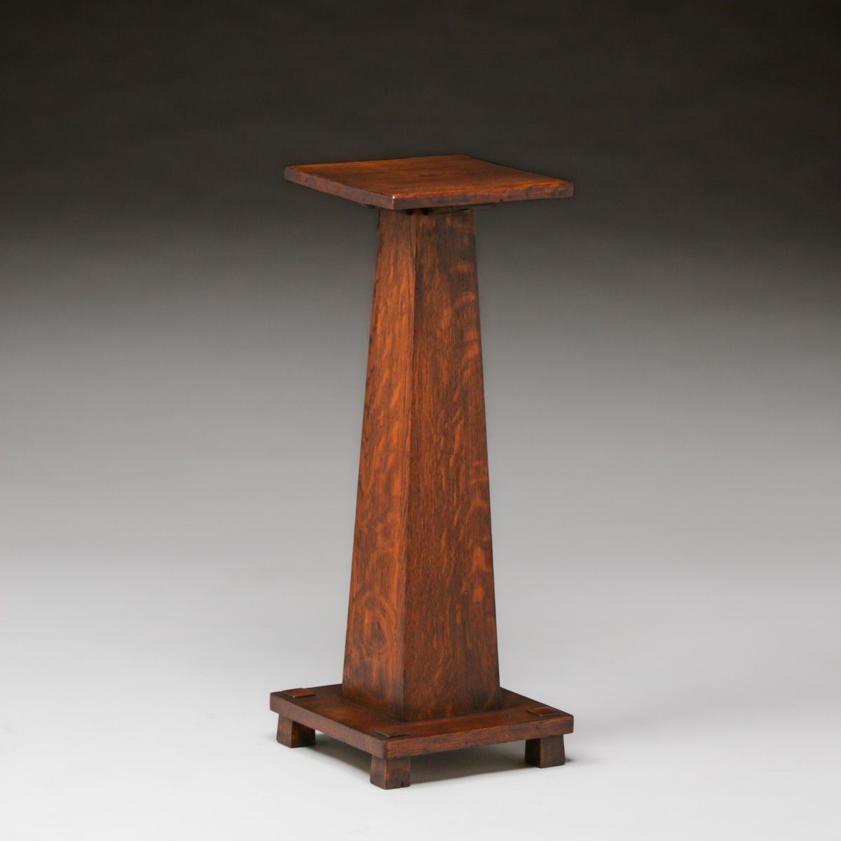 Stickley Brothers Square Oak Pedestal c1910