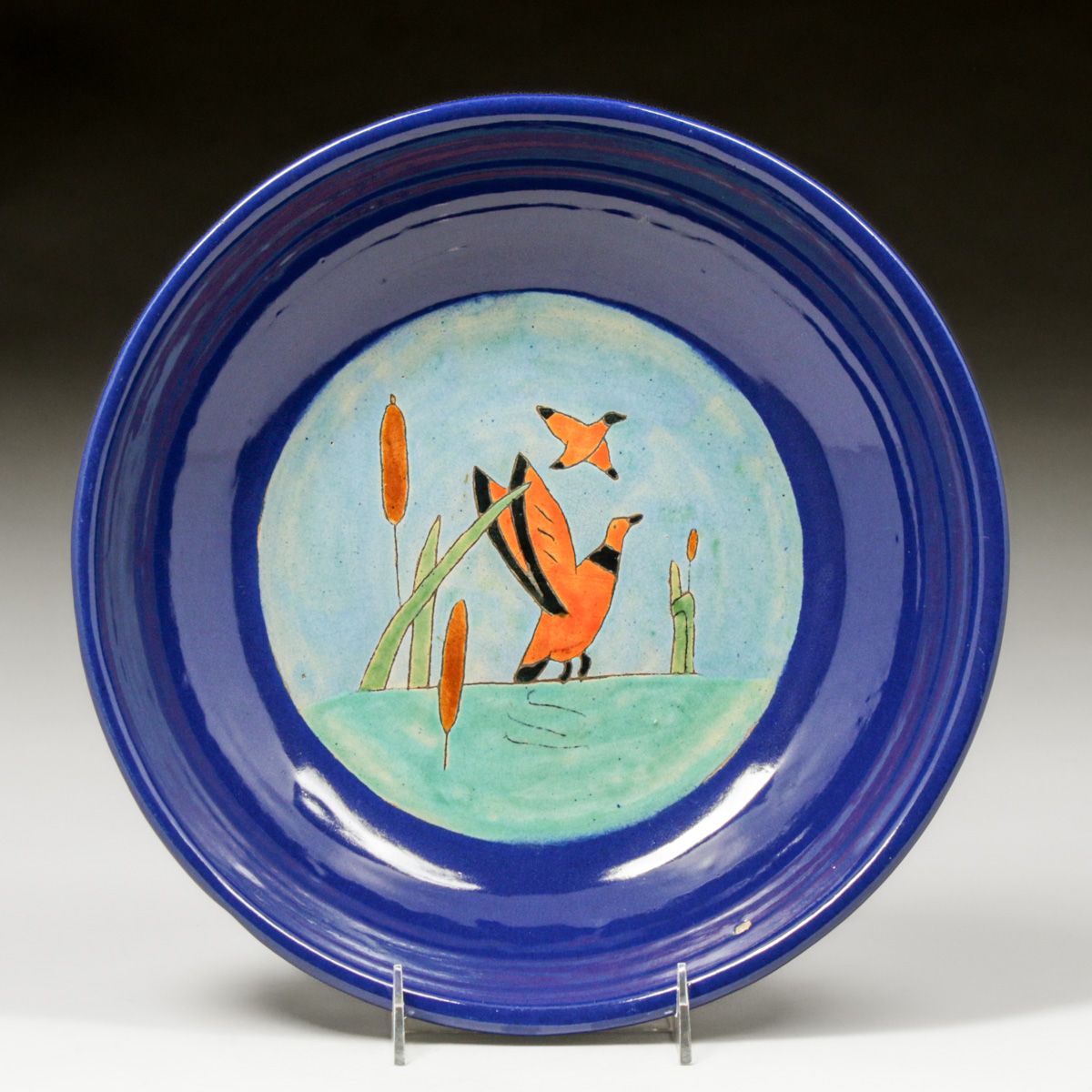 San Jose Pottery - San Antonio, TX "Geese in Flight" Bowl c1930s