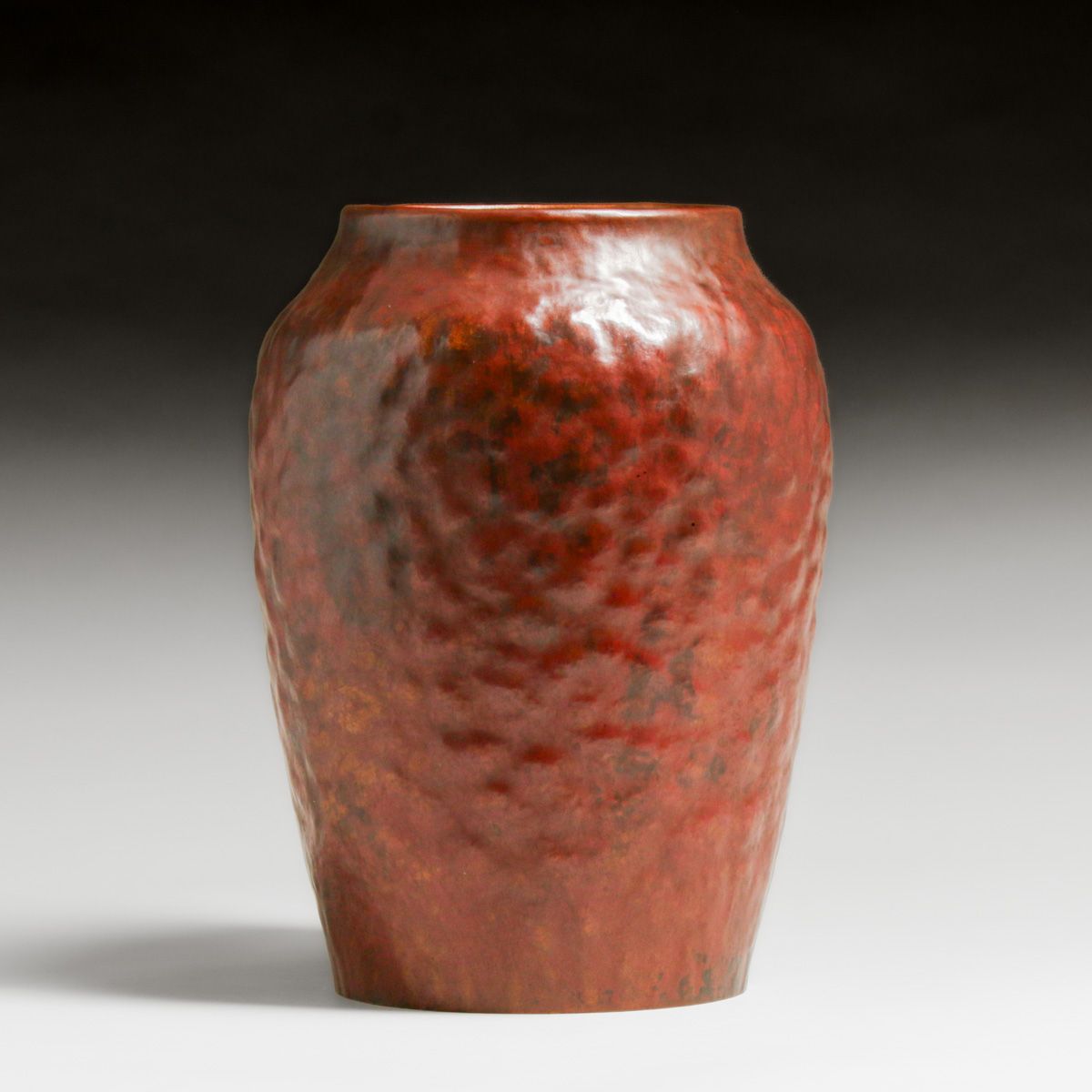 Michael Adams - Aurora Studios Hammered Copper Warty Vase c2004