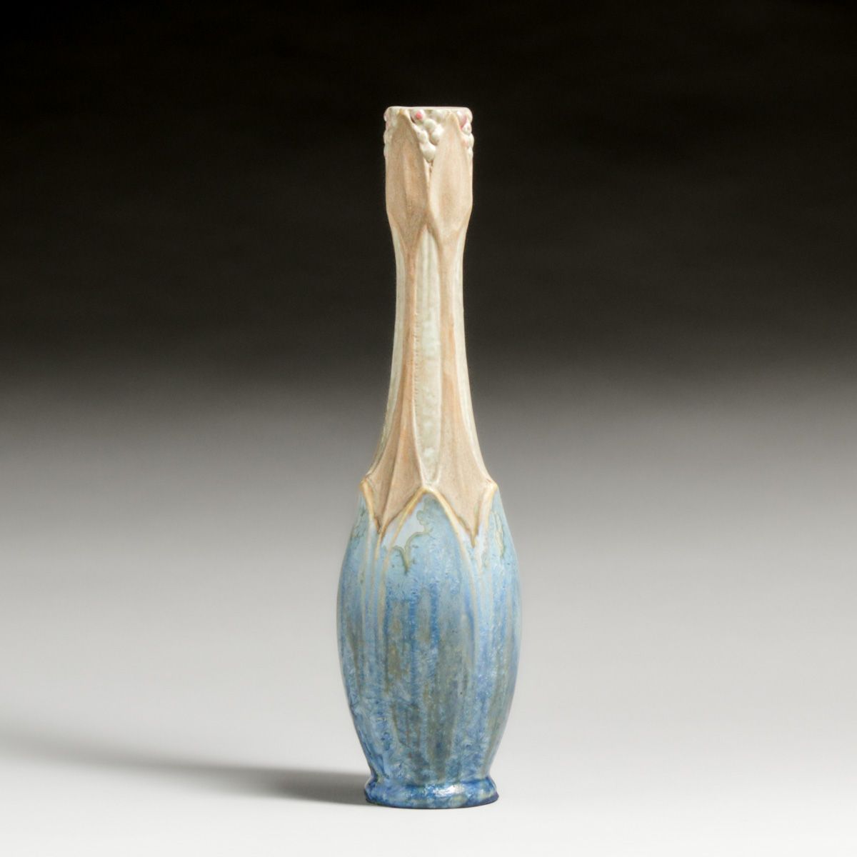 Mougin Freres - French Tall Crystalline Vase c1900s