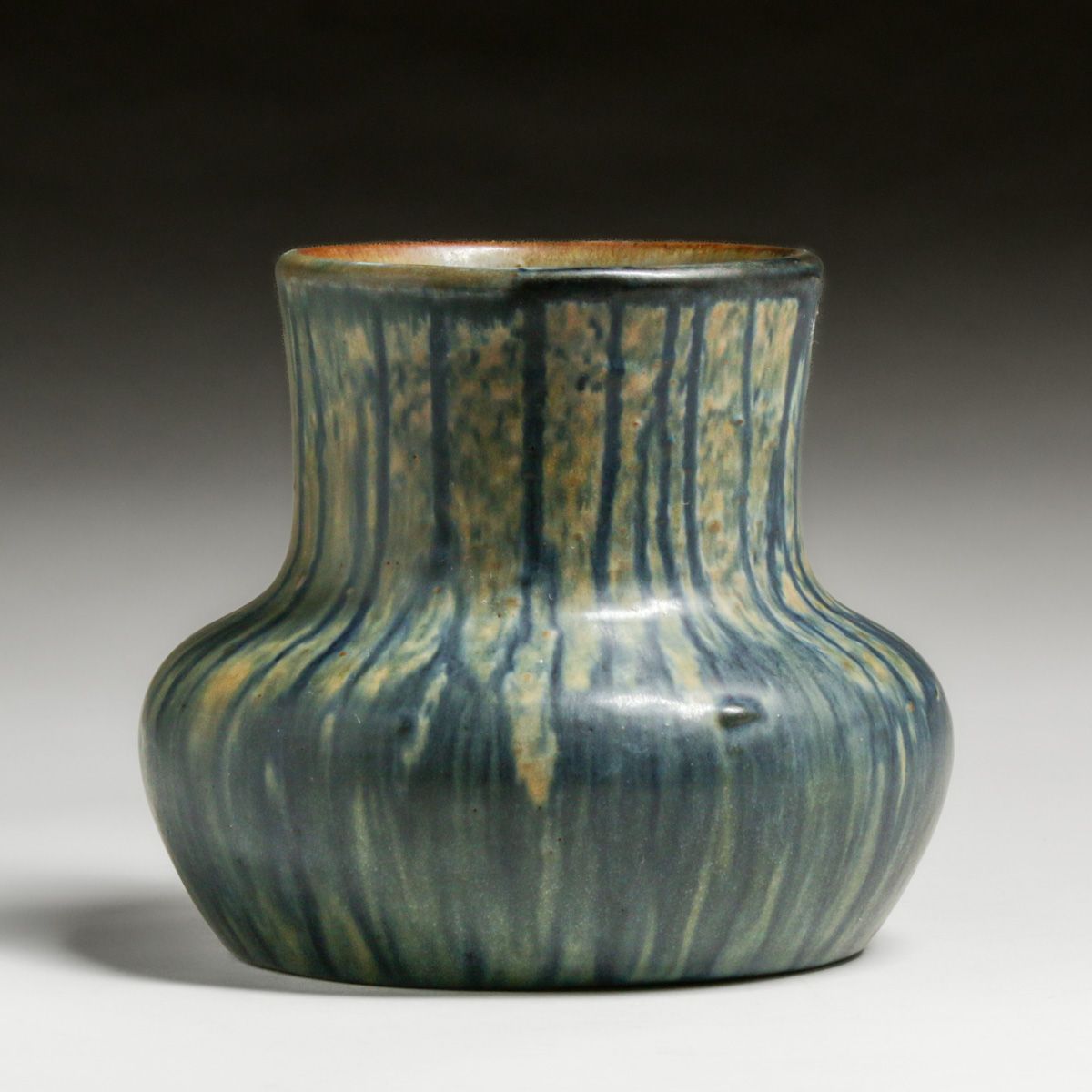 Peters & Reed Blue Drip Vase c1910s