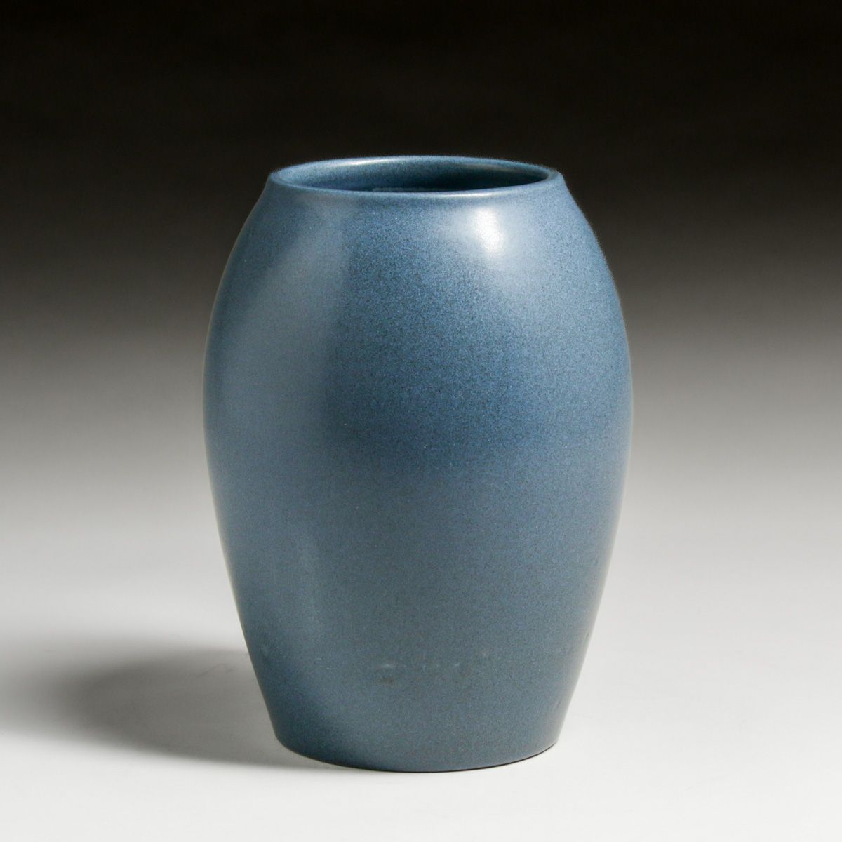 Large Marblehead Pottery Matte Blue Ovoid Vase c1910