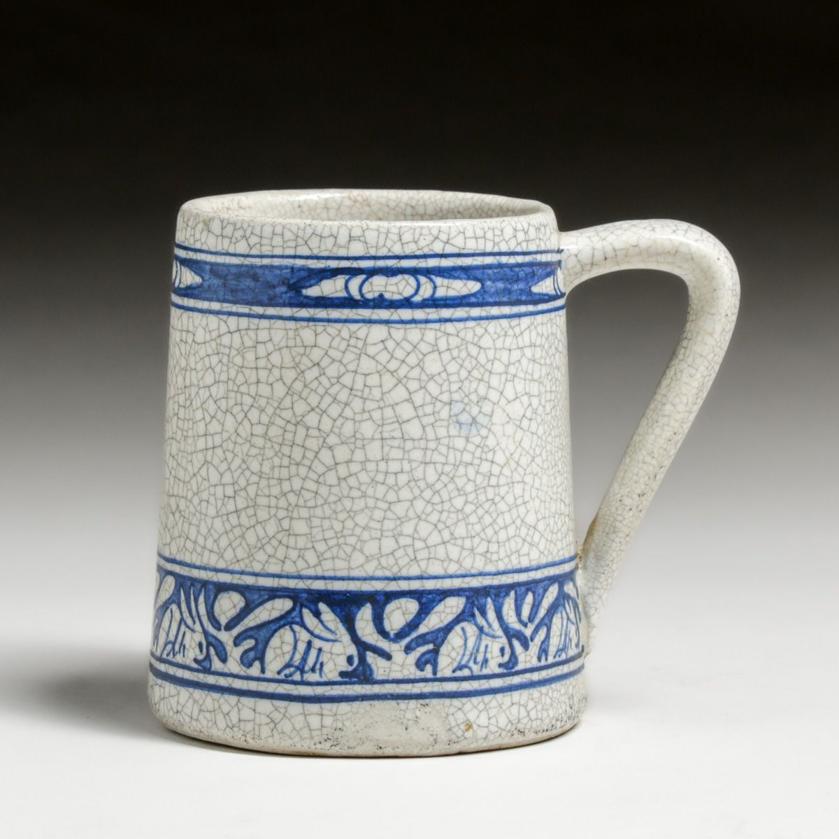 Early Dedham Rabbit Crackleware Mug c1896-1897