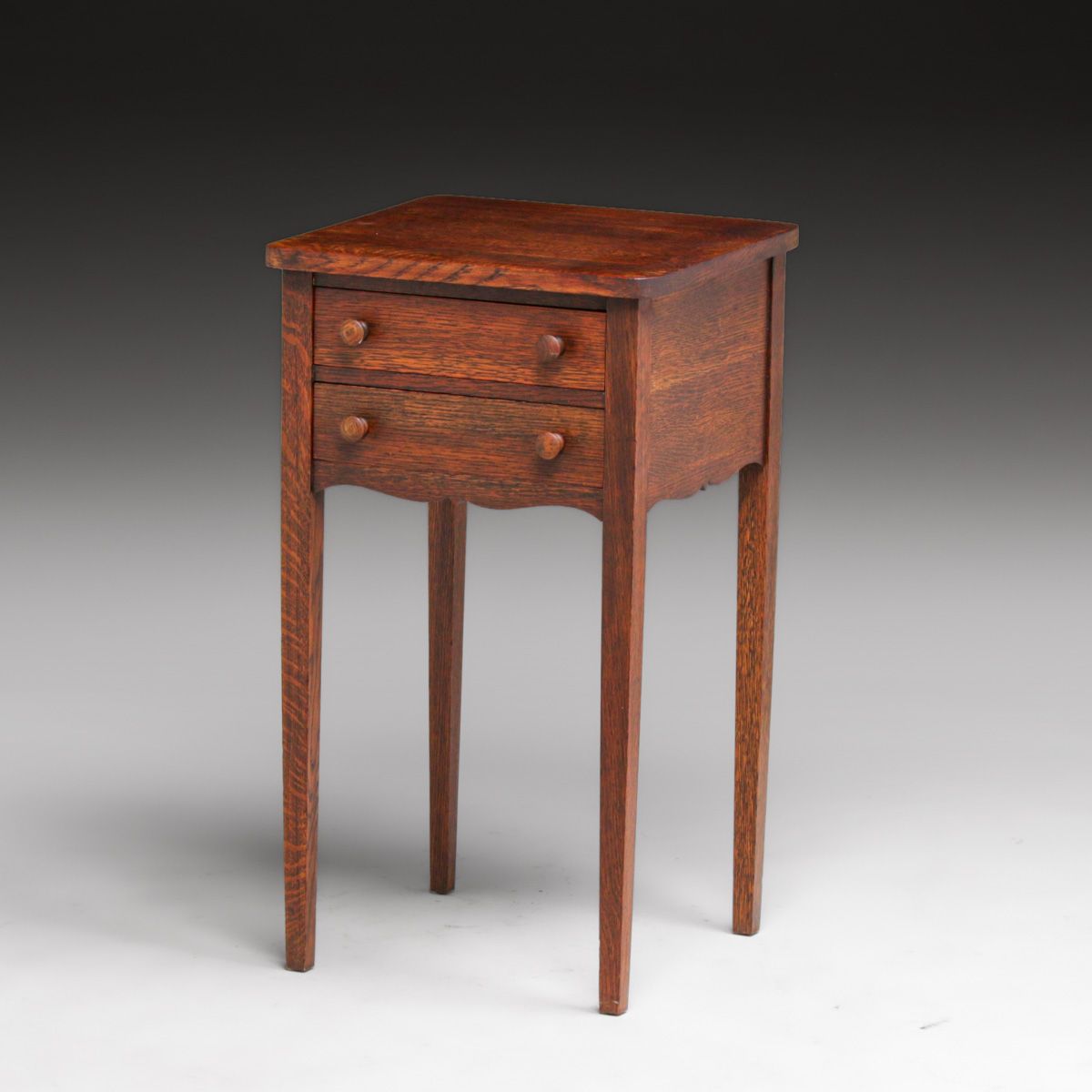 Wilhelm Furniture Co - Sturgis, MI Small Two-Drawer Side Table c1910