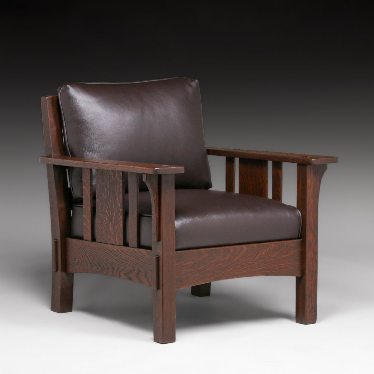 Charles Stickley Slatted Club Chair c1910