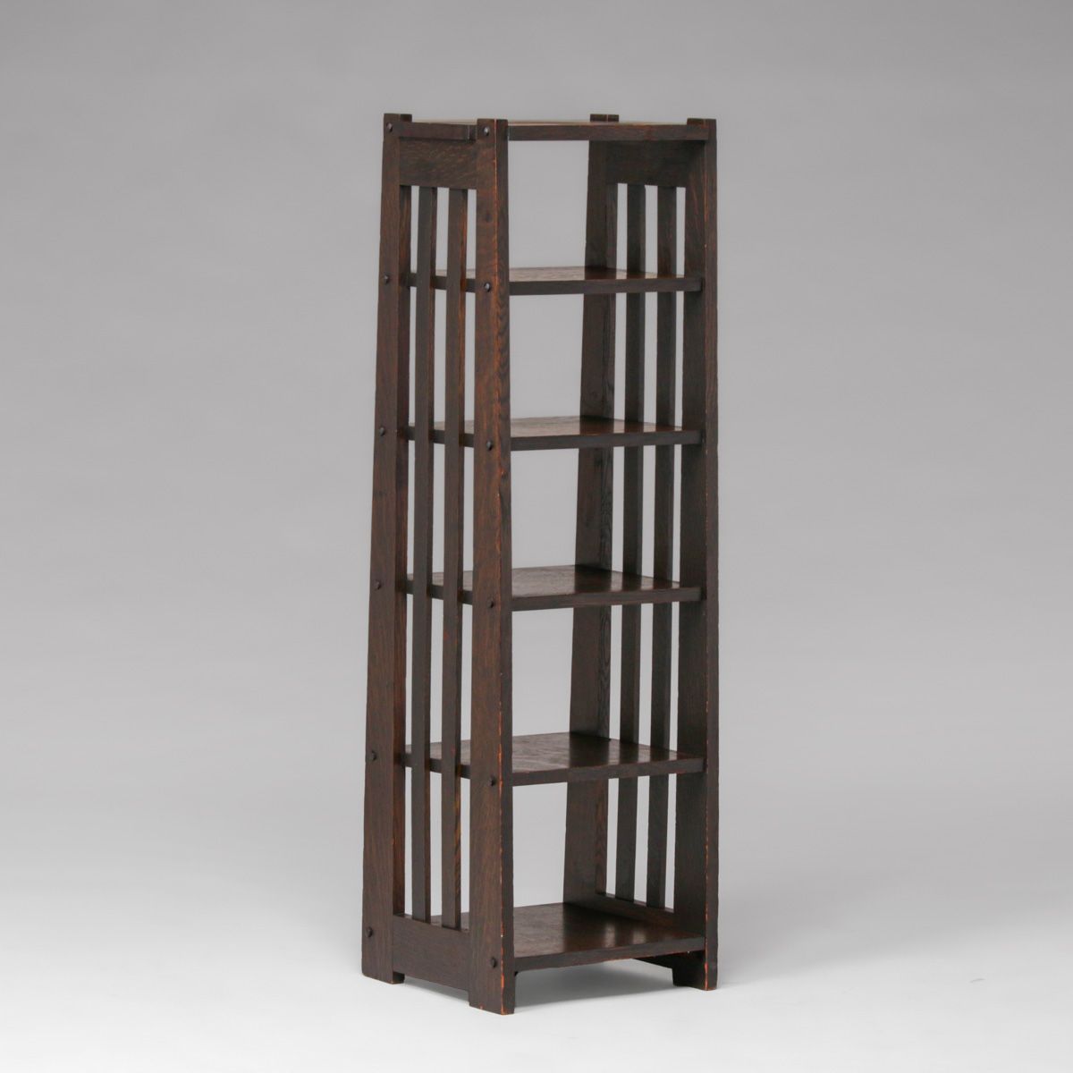 Michigan Chair Co Slatted Magazine Stand c1910