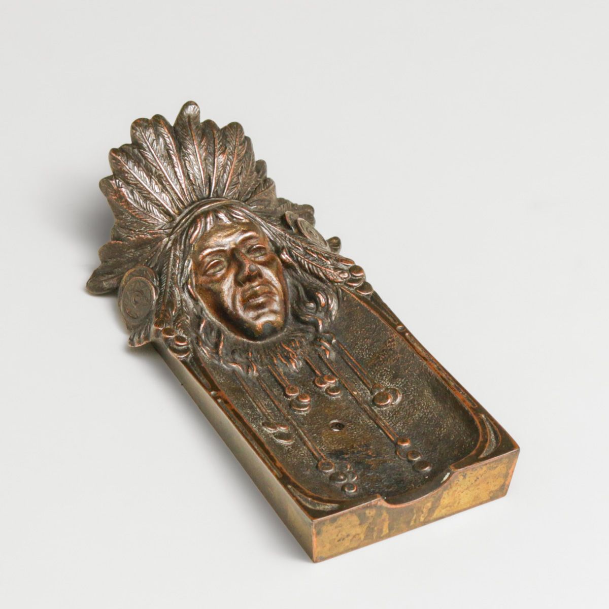 J.L. Judd #2735 Native American Chief Pen Tray c1920