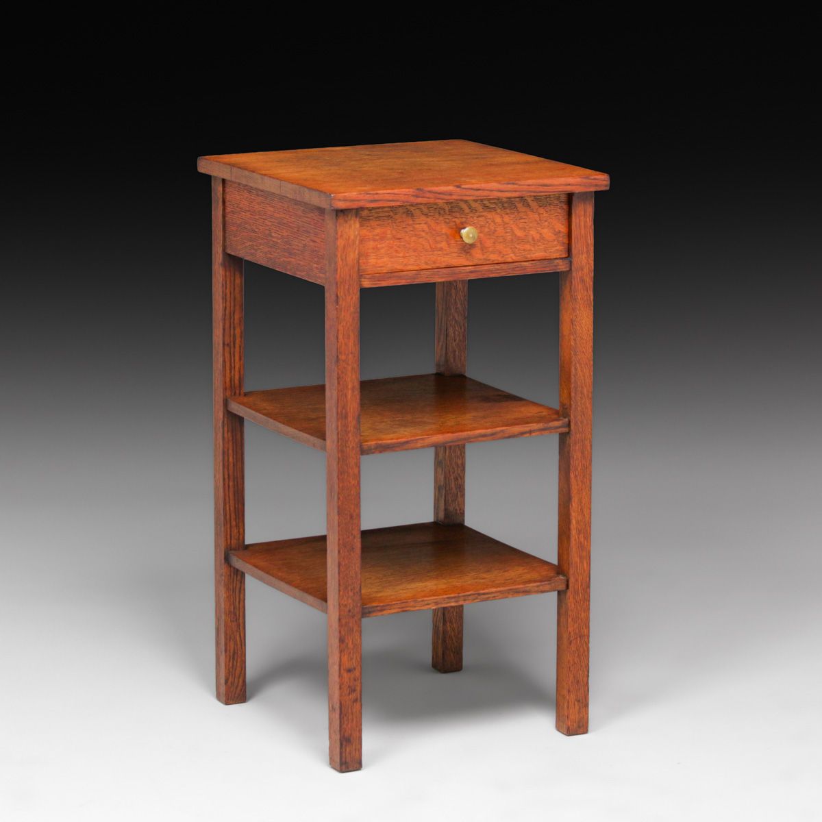 Grand Rapids One-Drawer Oak Night Stand c1910