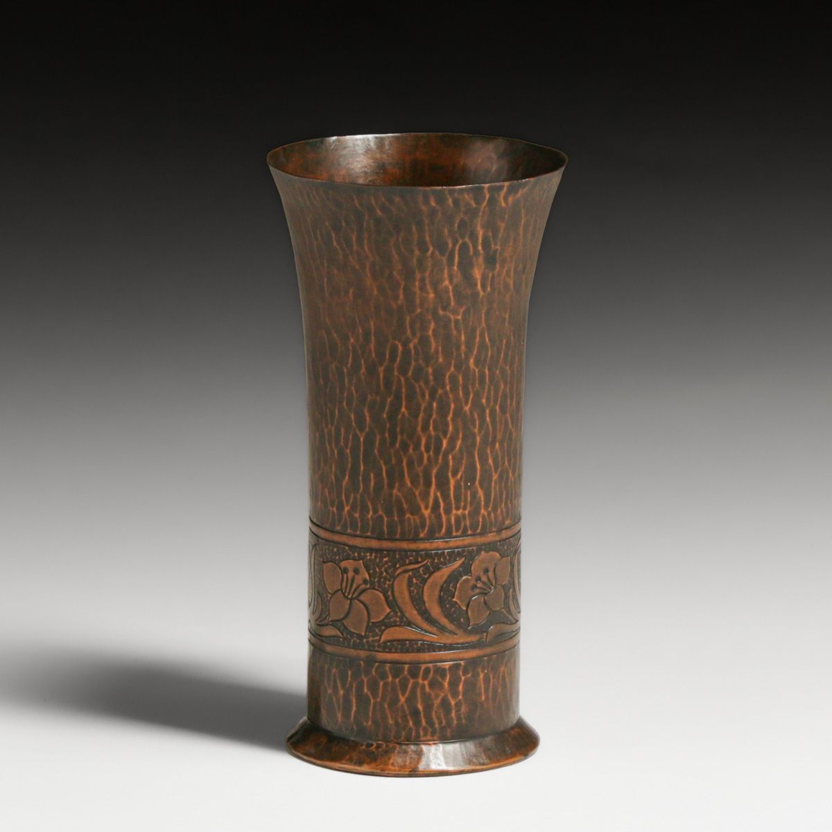 Keswick School of Industrial Arts Hammered Copper Vase c1900s