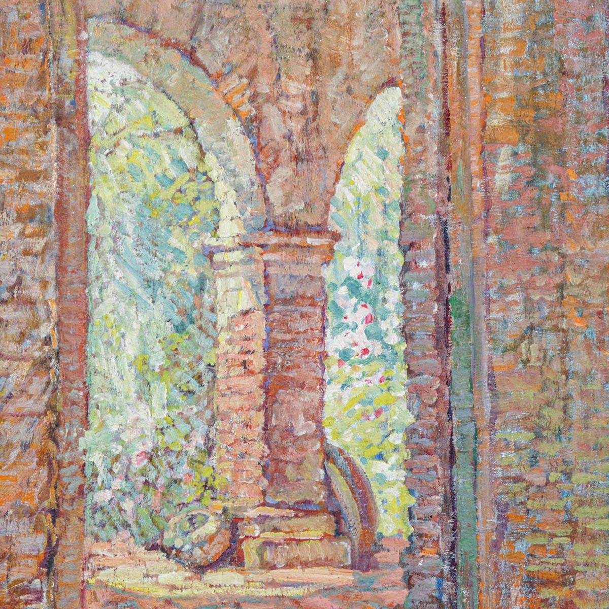 Norman Stiles Chamberlain (1887-1961) Painting Chamber in Mission San Juan Capistrano 1923