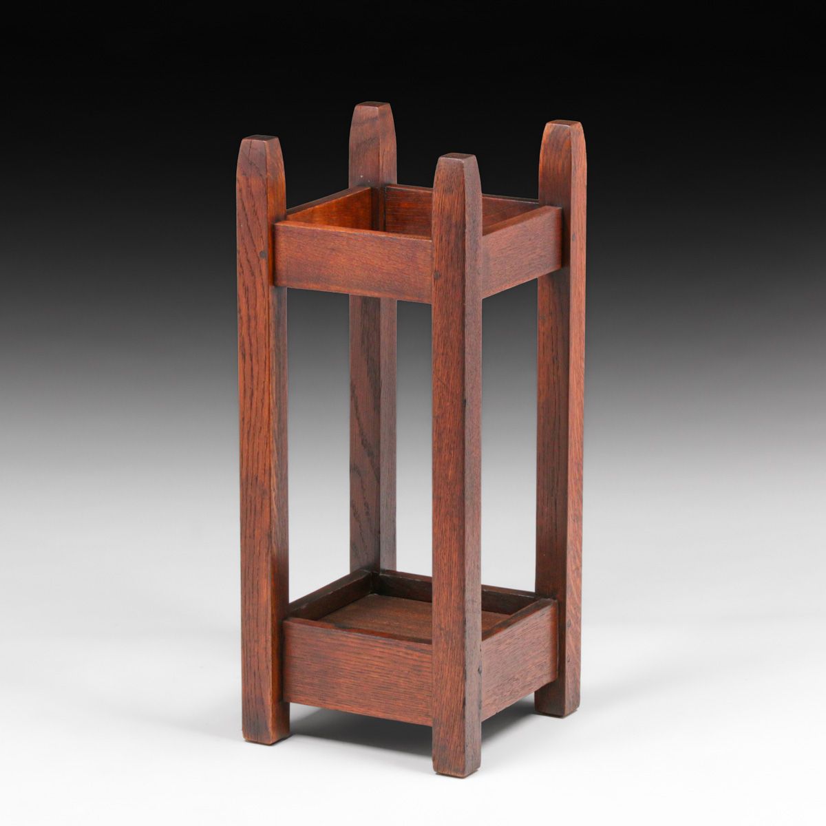 Gustav Stickley Oak Umbrella Stand c1910