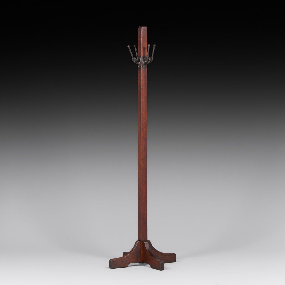 Gustav Stickley Single Oak Coatrack c1910