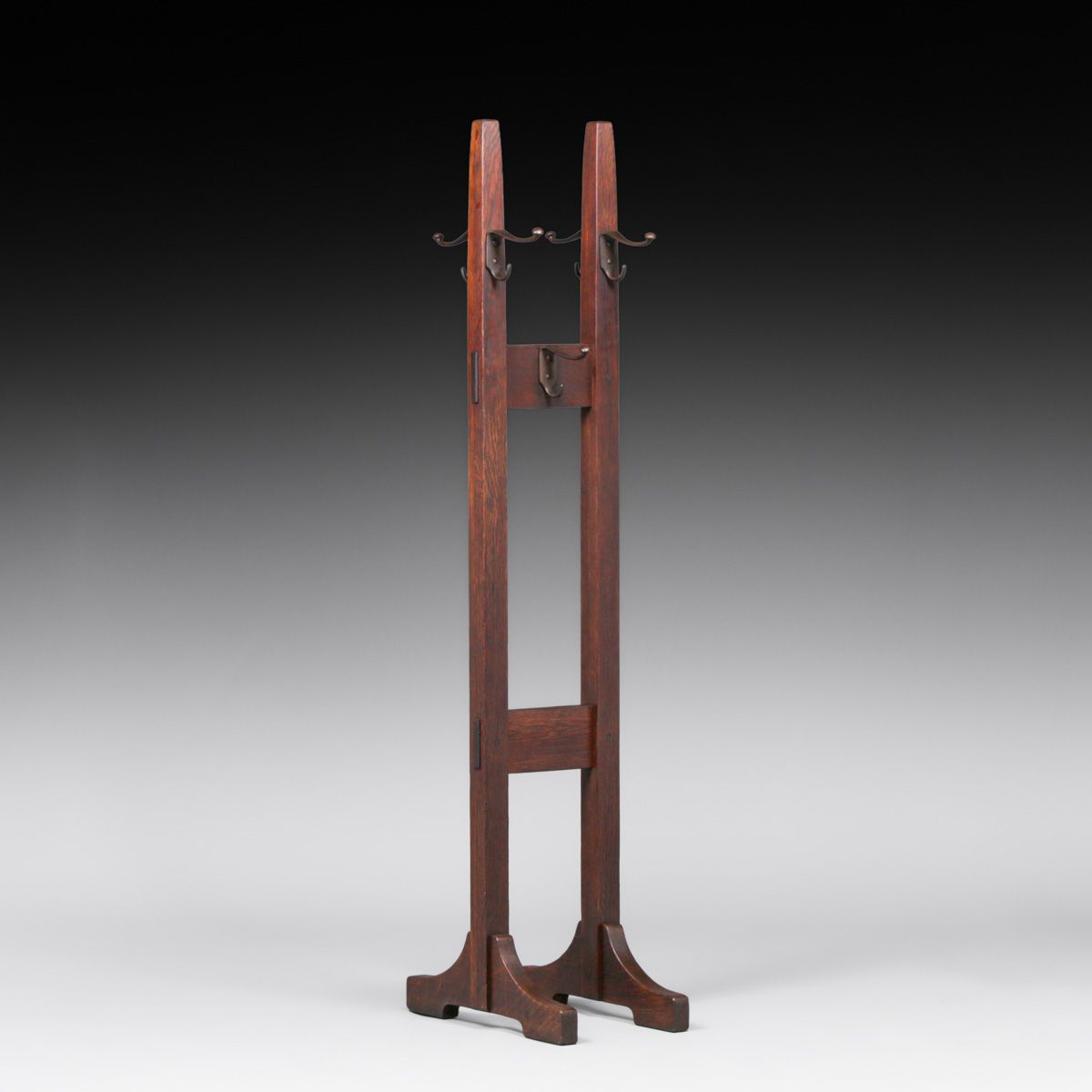 Gustav Stickley #53 Double Costumer (Coatrack) c1910