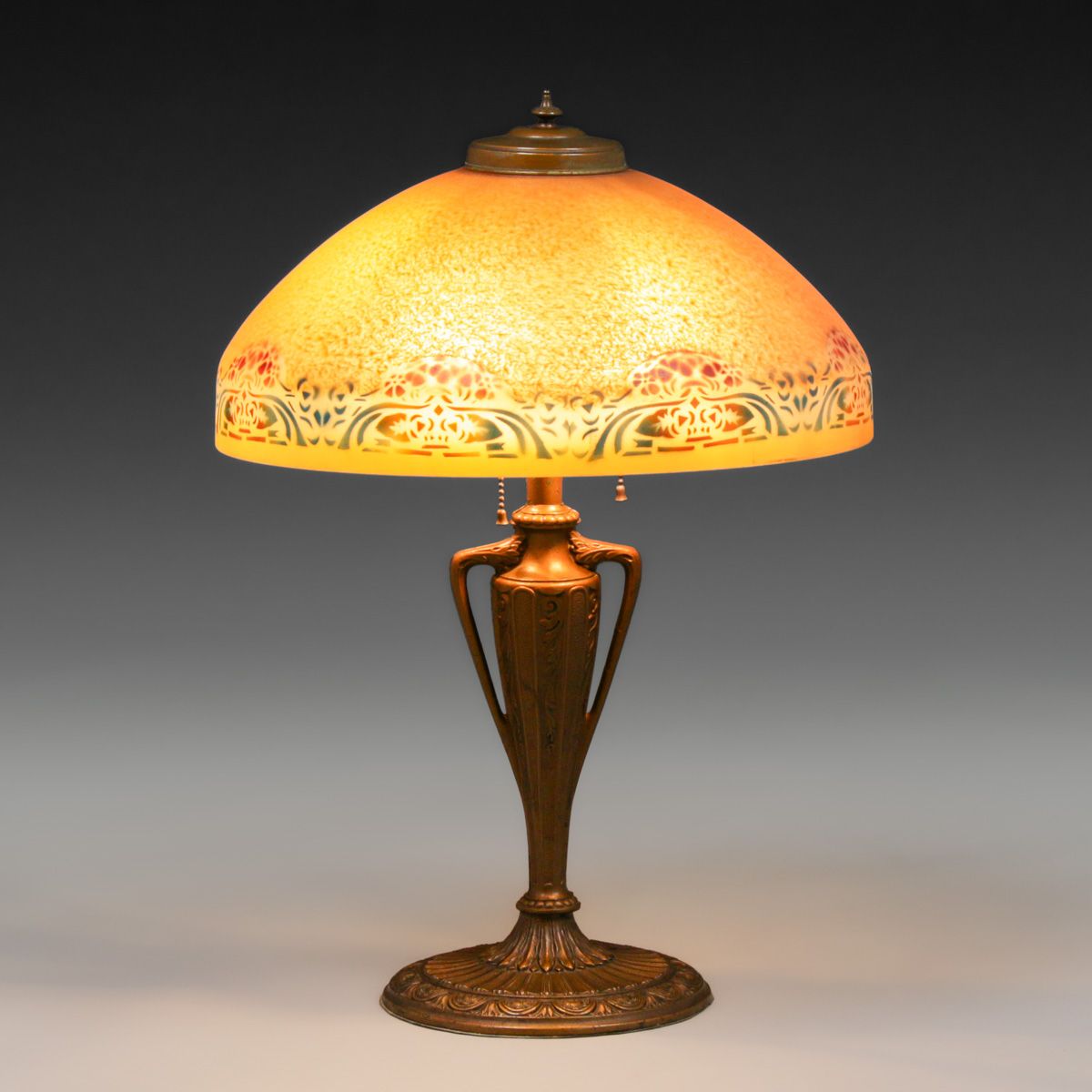 Pittsburgh Reverse-Painted Lamp c1920s