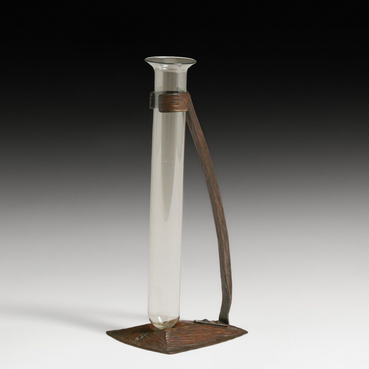 Roycroft Hammered Copper Stem Vase c1915