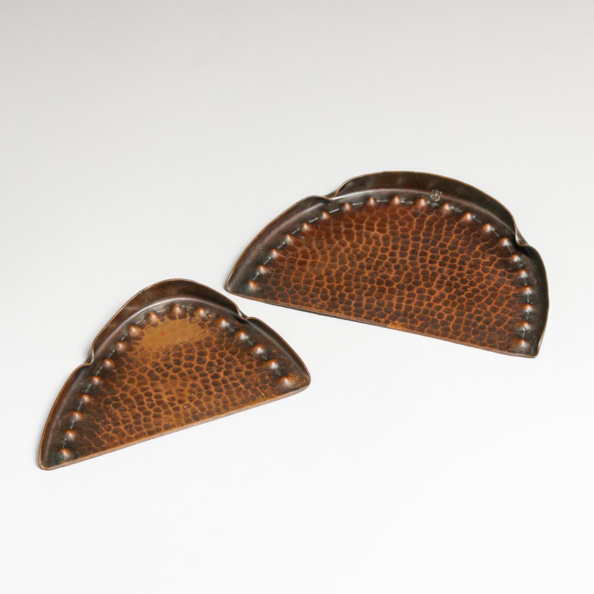 Roycroft Hammered Copper Crumber Set c1920s