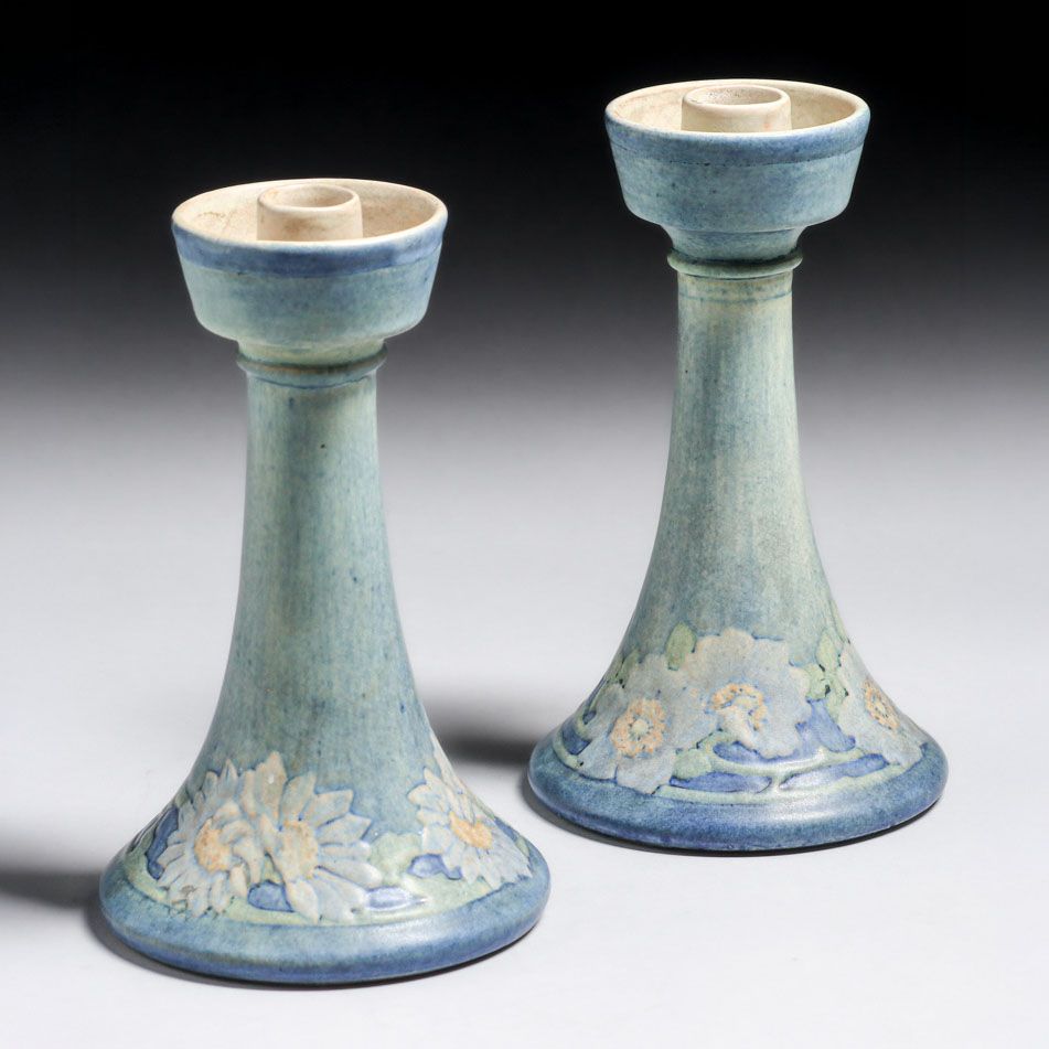 Newcomb College Alma Mason  Daisy Candlesticks 1914