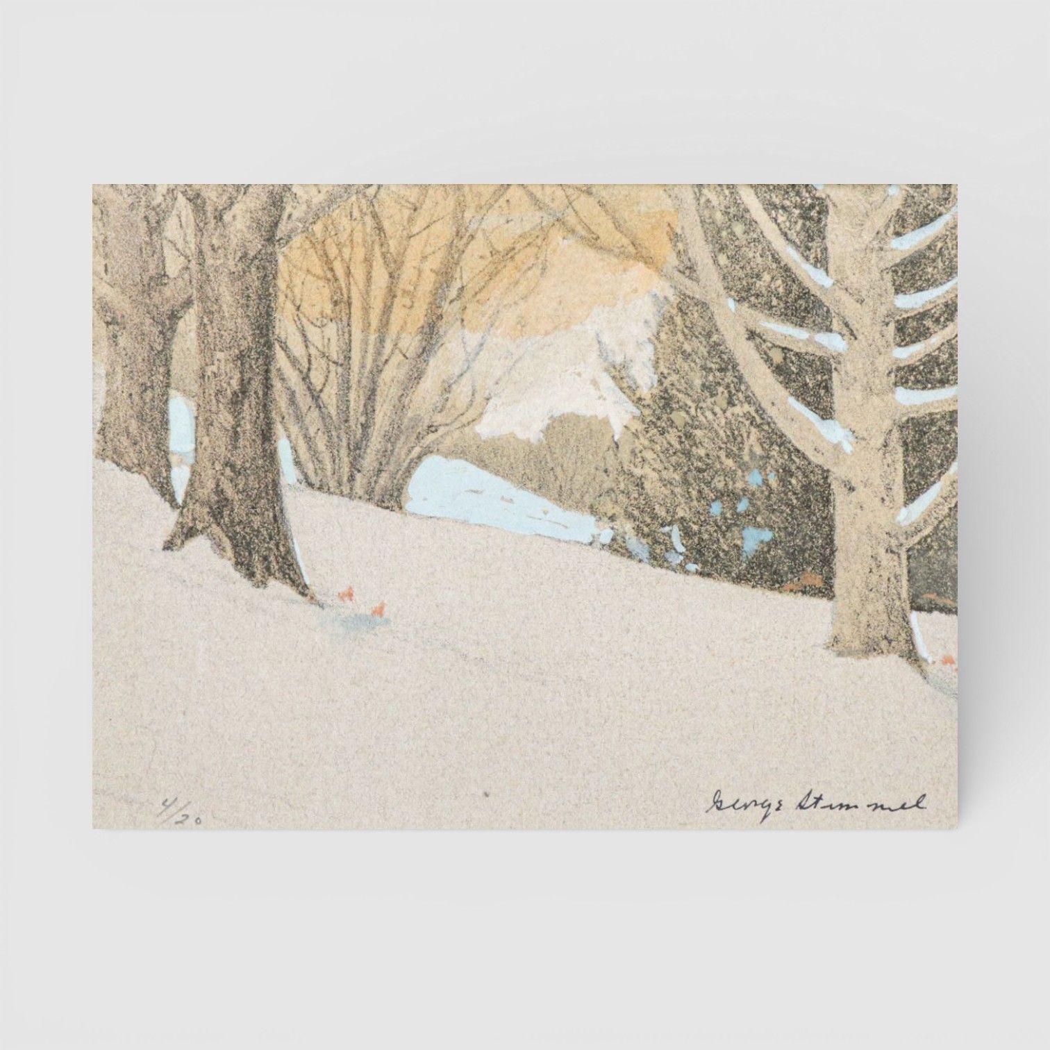 George Stimmel (1880-1964) Lithograph Watercolor & Gouache c1920