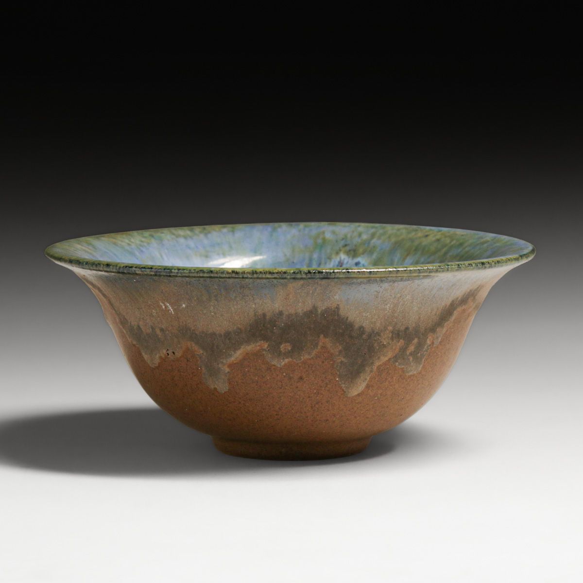 Fulper Pottery Flared Flambe Drip Bowl c1910s