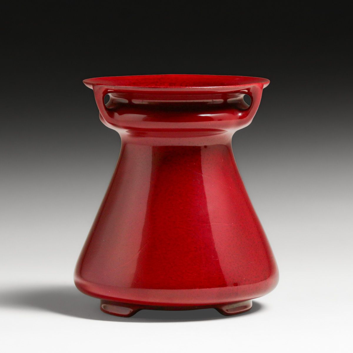 Pilkington Oxblood Three-Handled Vase c1910s