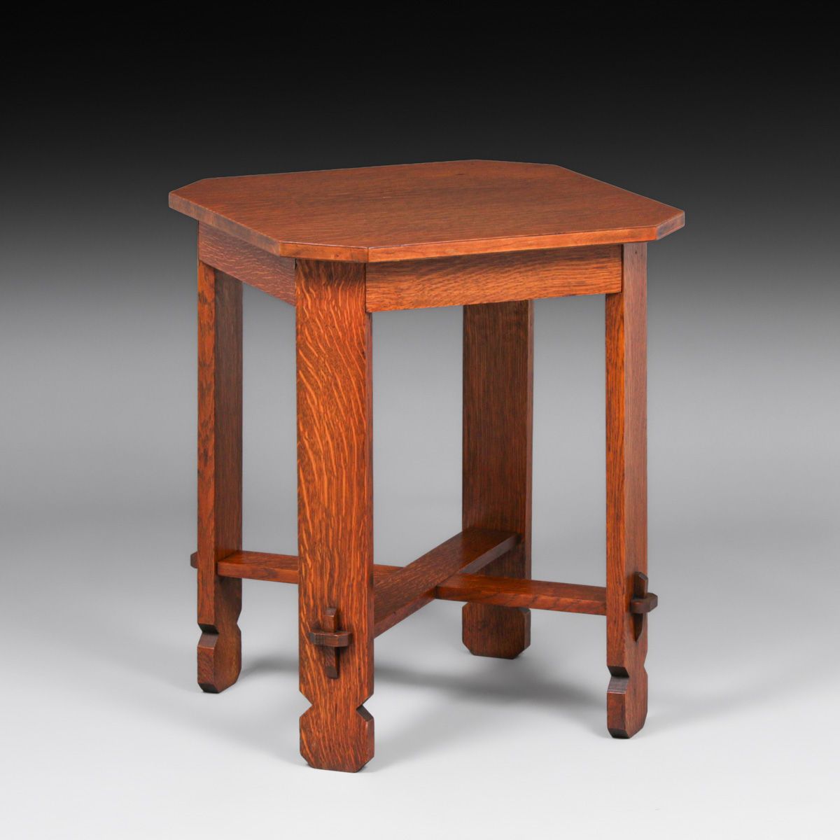 Arts & Crafts Period Clip-Corner Table c1905