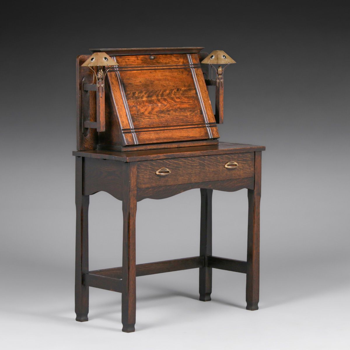 Shop of the Crafters Oak Dropfront Desk c1910