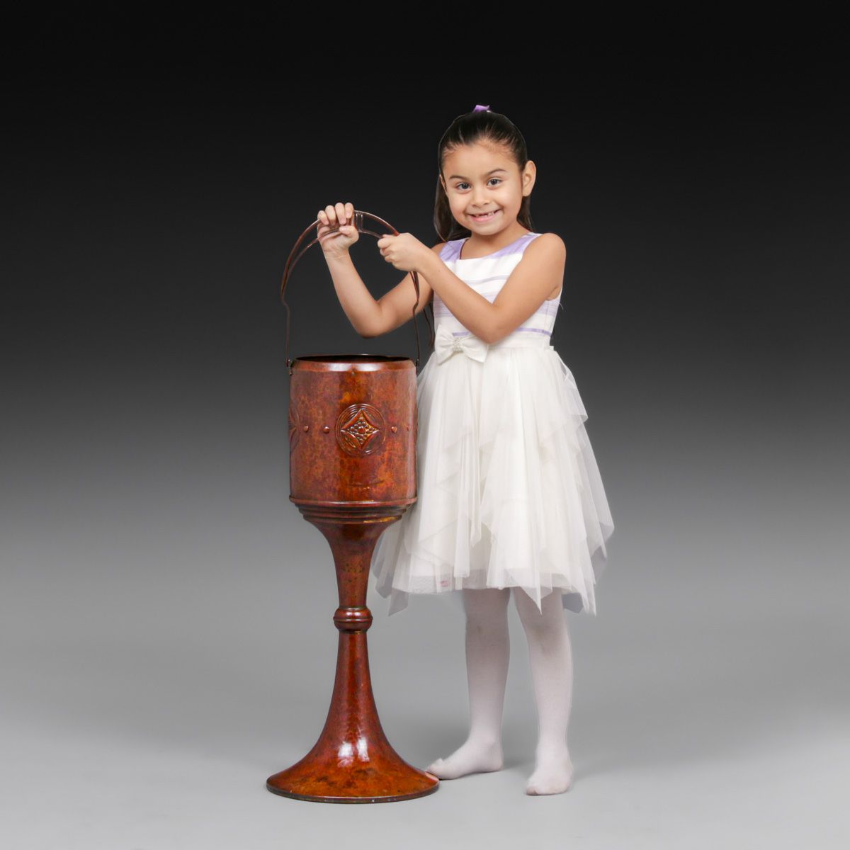 WMF - German Hammered Brass Standing Jardiniere c1905