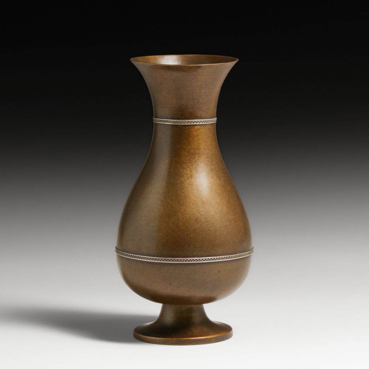 Gorham Sterling Silver & Brass Vase c1890s