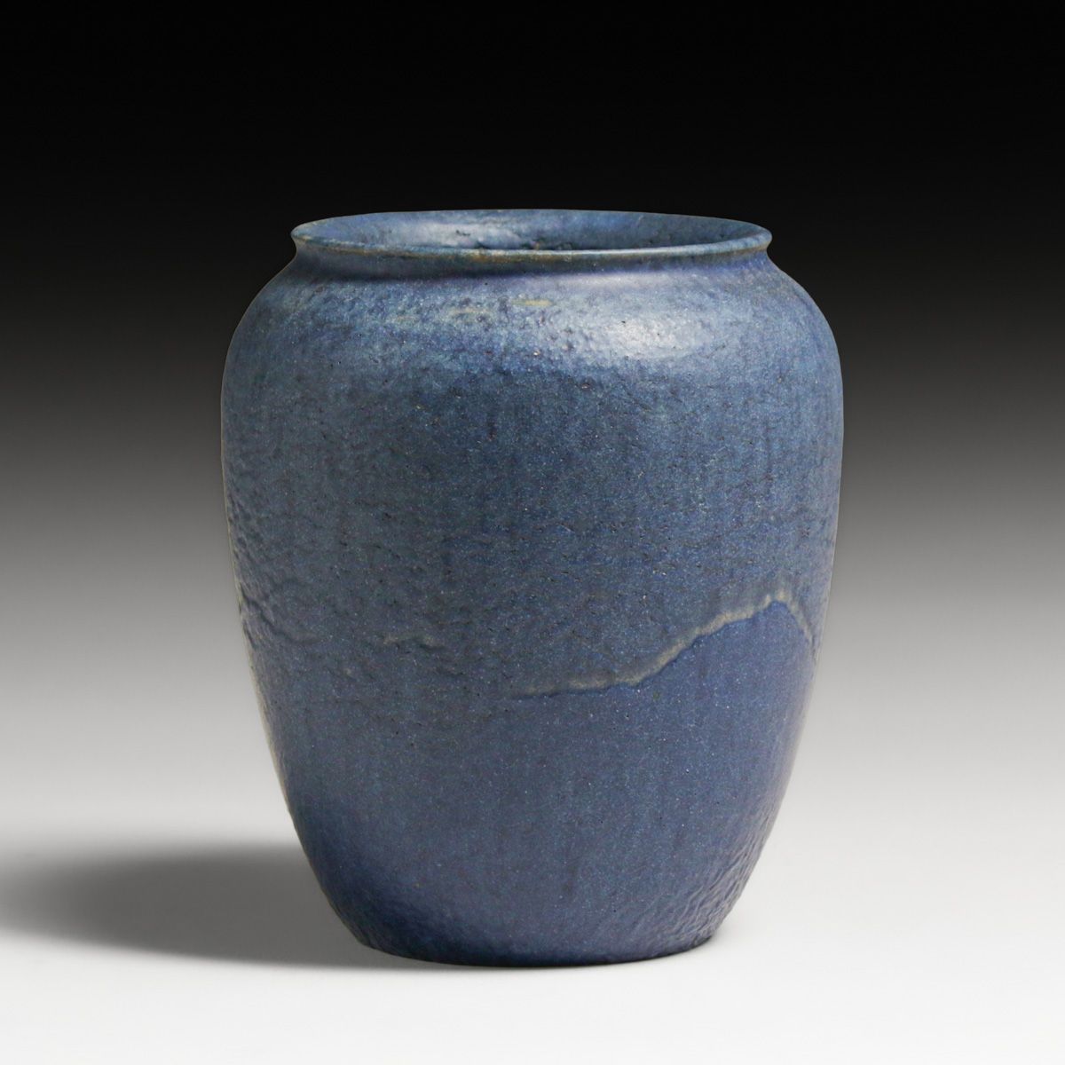 Grueby Pottery Matte Blue Vase c1910
